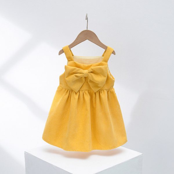 Girls' corduroy dress new Korean baby princess dress - Image 3